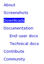 Lien d'accès aux téléchargements du site VirtualBox